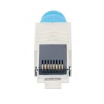 Conector RJ45 Azul Intellinet 791199 con alta conductividad ideal para conexiones estables en redes cableadas.