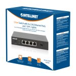 Imagen del switch No administrado Intellinet 562058 2.5G Ethernet, color negro, con soporte para velocidad de 100/1000/2500 Mbps