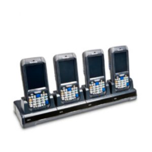 Base para portátil y replicador de puertos Intermec en color negro, SKU DX4A1222200, ideal para estaciones de trabajo