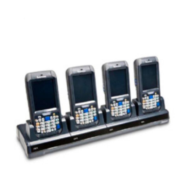 Base para portátil y replicador de puertos Intermec en color negro, SKU DX4A1222200, ideal para estaciones de trabajo