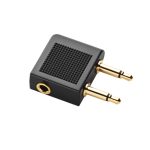 Cambiador de género Jabra para cable de audio con conectores 2x 3.5 mm a 3.5 mm, color negro. SKU 14101-43