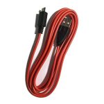 Imagen del cable Jabra 14201-61 con especificaciones USB 2.0, conectores USB A y Micro-USB, color Negro y Rojo. SKU: 14201-61