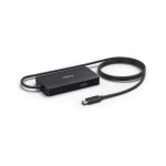 Imagen del hub USB 3.2 Gen 1 Type-C negro de Jabra, modelo 14207-58, diseñado para ampliar la conectividad de portátiles.