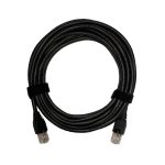 Cabo de red Jabra Cat5 negro de 4,57 metros de longitud con SKU 14302-26, idóneo para redes.