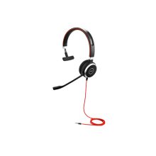 Auriculares Jabra Evolve 40 alámbricos con Bluetooth, diadema para oficina y centro de llamadas, color negro, rojo y plata - SKU 14401-09