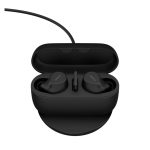 Auriculares true wireless stereo (TWS) Jabra Evolve2 Buds negros, diseñados para llamadas y música, con conectividad Bluetooth. SKU: 20797-989-989