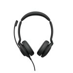 Vista de los auriculares alámbricos Jabra Evolve2 30 con diadema ajustable y conexión USB Tipo C, ideales para oficina y centro de llamadas. SKU: 23089-989-879