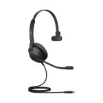 Auriculares alámbricos Jabra Evolve2 30 SE con conexión USB Tipo C, diadema ajustable y color negro. SKU: 23189-889-879