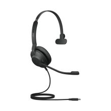 Auriculares alámbricos Jabra Evolve2 30 SE con conexión USB Tipo C, diadema ajustable y color negro. SKU: 23189-889-879