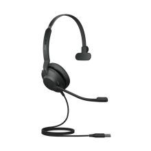 Jabra Evolve2 30 SE, auriculares alámbricos con diadema para oficina y centro de llamadas, conexión USB tipo A, color negro. SKU: 23189-889-979.