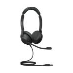 Auriculares Jabra Evolve2 30 SE con diadema alámbrica, USB tipo A, color negro, SKU 23189-999-979, ideales para oficina y centro de llamadas.