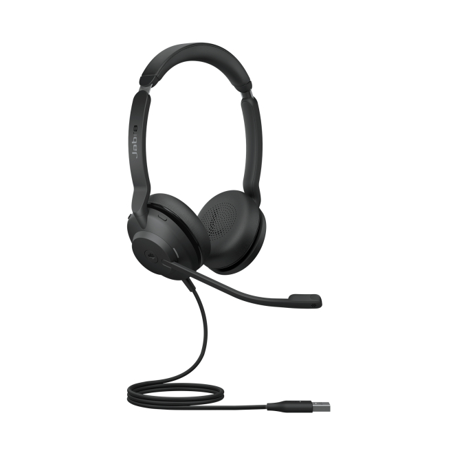 Jabra 23189 999 979 Auriculares Jabra Evolve2 30 SE con diadema alámbrica, USB tipo A, color negro, SKU 23189-999-979, ideales para oficina y centro de llamadas.
