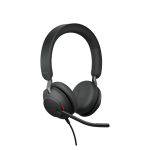 Jabra Evolve2 40 auriculares con diadema para oficina o centro de llamadas, conexión alámbrica con USB Tipo C y tecnología Bluetooth, color negro. SKU: 24089-989-899