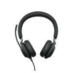 Auriculares Jabra Evolve2 40 alámbricos con diadema, ideales para oficina o centro de llamadas, con conexión USB tipo A y Bluetooth, color negro. SKU: 24089-999-999