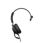 Auriculares alámbricos Jabra Evolve2 40 SE con conexión USB Tipo C en color negro, ideales para llamadas y música. SKU: 24189-889-889