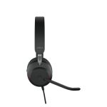 Jabra Evolve2 40 SE, auriculares alámbricos con USB Tipo C en color negro, ideales para llamadas y música. SKU: 24189-989-899