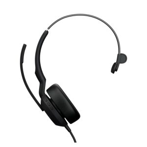 Auriculares alámbricos Jabra Evolve2 50 con diadema, ideales para oficina y centros de llamadas, conectividad USB Type-C y USB Type-A, color negro, SKU 25069-889-899