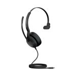 Auriculares Jabra Evolve2 50 de diadema alámbricos color negro con conexión USB Tipo C, ideales para oficina y centros de llamadas. SKU: 25089-899-899