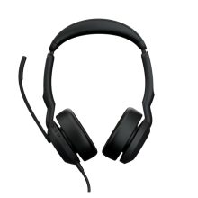 Jabra Evolve2 50 auriculares inalámbricos y alámbricos con diadema para oficina y centro de llamadas, conexión USB tipo A y Bluetooth, color negro. SKU: 25089-989-999