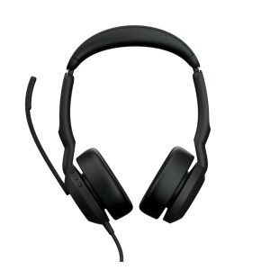 Jabra Evolve2 50 auriculares inalámbricos y alámbricos con diadema para oficina o centro de llamadas, conexión USB Tipo C, Bluetooth, color negro. SKU: 25089-999-899