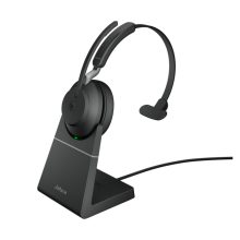 Auriculares inalámbricos Jabra Evolve2 65 con diadema, USB tipo A, Bluetooth, en color negro, SKU 26599-899-989. Ideal para oficina y centro de llamadas.