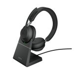 Jabra Evolve2 65, Auriculares inalámbricos con diadema, ideal para oficinas y centros de llamadas, conexión USB tipo C, Bluetooth, de color negro. SKU: 26599-989-889