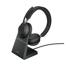 Jabra Evolve2 65 auriculares inalámbricos de diadema para oficina y centro de llamadas, Bluetooth, USB tipo A, color negro, SKU 26599-989-989