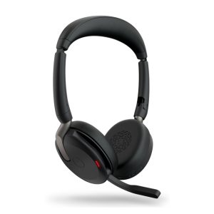 Auriculares Jabra Evolve2 65 Flex diadema, inalámbrico y alámbrico, para oficina o centro de llamadas, Bluetooth, color negro, SKU 26699-989-889