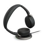 Auriculares Jabra Evolve2 65 Flex diadema, inalámbrico y alámbrico, para oficina o centro de llamadas, Bluetooth, color negro, SKU 26699-989-889