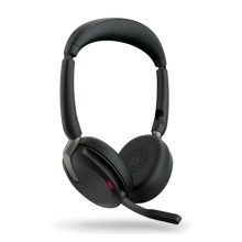 Auriculares Jabra Evolve2 65 Flex de diadema, inalámbricos y alámbricos, ideales para oficina o centro de llamadas, con conectividad Bluetooth, en color negro. SKU: 26699-989-899