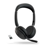 Jabra Evolve2 65 Flex auriculares inalámbrico y alámbrico con Bluetooth, diadema para oficina o centro de llamadas, color negro. SKU 26699-989-999