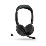 Jabra Evolve2 65 Flex Auriculares Inalámbricos y Alámbricos Diadema para Oficina y Centro de Llamadas Bluetooth en color Negro, SKU 26699-999-899