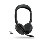 Auriculares inalámbricos y alámbricos Jabra Evolve2 65 Flex con diadema para oficina y centro de llamadas, color negro, SKU 26699-999-999