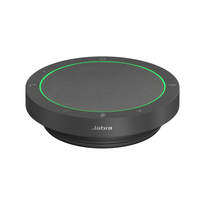 Jabra Speak2 40 altavoz con USB Tipo C en color negro Jabra Speak2 40, altavoz universal USB Tipo C negro, SKU 2740-209. Ideal para videoconferencias.