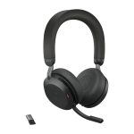 Jabra Evolve2 75 auriculares inalámbricos y alámbricos con diadema negra para oficina y centro de llamadas Bluetooth SKU 27599-989-989