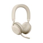 Auriculares inalámbricos Jabra Evolve2 75 con diadema para oficina o centro de llamadas, color beige. SKU 27599-999-898