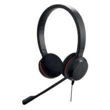 Jabra Evolve 20 auriculares alámbricos tipo diadema para oficina o centro de llamadas, con conectividad USB Tipo C en color negro, SKU 4999-823-189