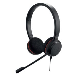 Jabra Evolve 20 auriculares alámbricos tipo diadema para oficina o centro de llamadas, con conectividad USB Tipo C en color negro, SKU 4999-823-189
