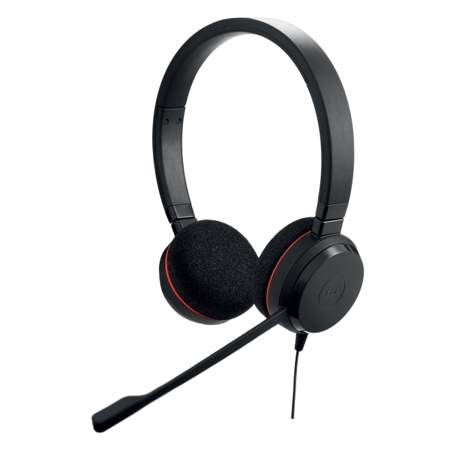 Jabra 4999 823 189 Jabra Evolve 20 auriculares alámbricos tipo diadema para oficina o centro de llamadas, con conectividad USB Tipo C en color negro, SKU 4999-823-189