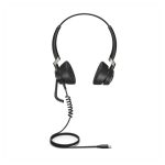 Imagen de los auriculares Jabra Engage 50 diadema, alámbricos, con USB Tipo C y Bluetooth en color negro, ideal para oficinas y centros de llamadas. SKU: 5099-610-189