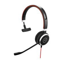 Jabra Evolve 40, auriculares alámbricos con diadema diseñados para oficina y centro de llamadas, color negro, SKU 6393-823-109