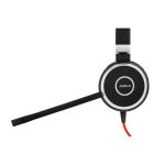 Auriculares Jabra Evolve 40 con diadema para oficina o centro de llamadas, conexión USB Tipo C, Bluetooth y color negro. SKU: 6399-829-289