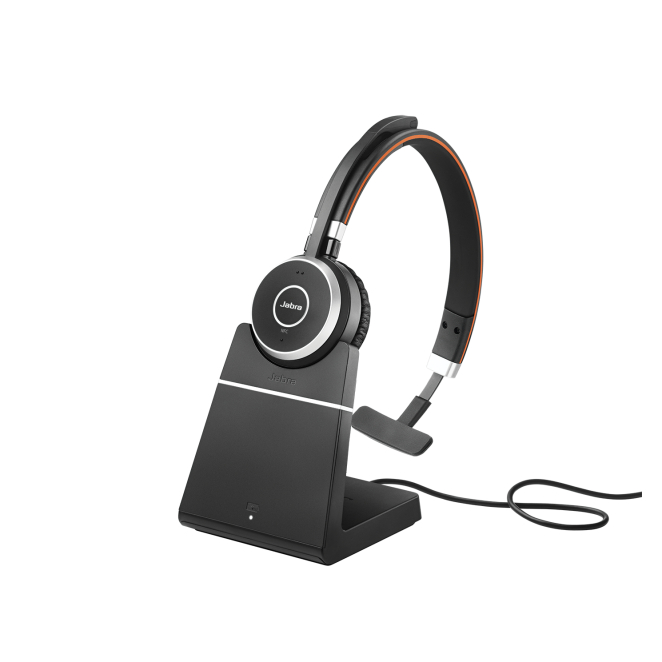 Jabra Evolve 65 SE Auriculares Inalámbricos con Bluetooth y Base de Carga Jabra Evolve 65 SE auriculares inalámbricos y alámbricos con diadema, ideal para llamadas y música, conectividad MicroUSB y Bluetooth, en color negro. SKU: 6593-833-499