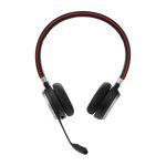 Jabra Evolve 65 SE, auriculares inalámbricos y alámbricos de tipo diadema, ideal para llamadas y música, con conector MicroUSB y Bluetooth. SKU 6599-833-399