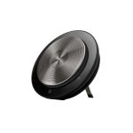 Altavoz Jabra Speak 750 para videoconferencias, conectividad USB y Bluetooth, en colores negro y plata. SKU: 7700-409