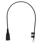 Imagen del Jabra 8800-00-01, un cable telefónico negro de 0.5 metros, SKU 8800-00-01, diseñado para auriculares y cascos.