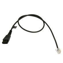 Imagen del cable telefónico Jabra de 0,5 metros en color Negro, SKU 8800-00-88. Ideal para auriculares y cascos.