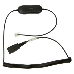 Imagen del Cable de Conexión Jabra GN1216 para Auriculares, modelo 88001-04. Incluye control de volumen integrado.
