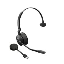 Auriculares inalámbricos Jabra Engage 55 de diadema en color negro y titanio, ideales para oficina y centro de llamadas. SKU 9553-470-111