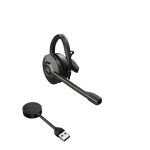 Auriculares inalámbricos Jabra Engage 55 con gancho de oreja, ideales para oficina y centro de llamadas, color negro y titanio. SKU: 9555-450-111